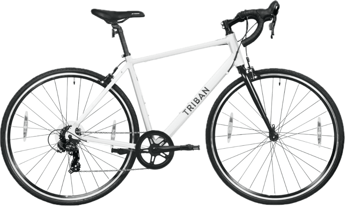 triban bike white triban bike workout sticker
